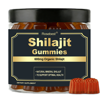 Complément alimentaire en gommes de Shilajit de l'Himalaya certifié GMP, marque privée OEM, avec 600 mg d'acide fulvique et de minéraux traces