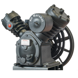 Compresseur d'air industriel à deux étages à mouvement alternatif, robuste, entraîné par courroie, avec réservoir d'air, pour atelier et usine - Product Image 1