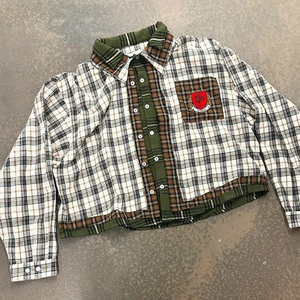 เสื้อเชิ้ตผ้าฝ้ายลายสก็อตแขนยาวผ้าสักหลาดสำหรับผู้ชายเสื้อเชิ้ตดีไซน์เนอร์แขนยาวผ้าสักหลาดลายสก็อตตัดเย็บแบบลำลองตามสั่ง - Product Image 2