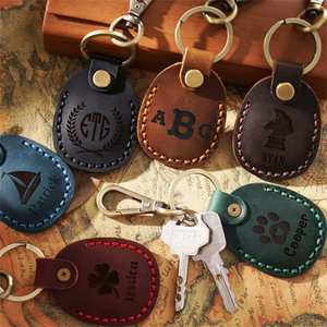 Funda de Cuero Personalizada con Nombre, Llavero Vintage para Collar de Mascotas, Funda Protectora Resistente a Arañazos para Localizador - Product Image 2