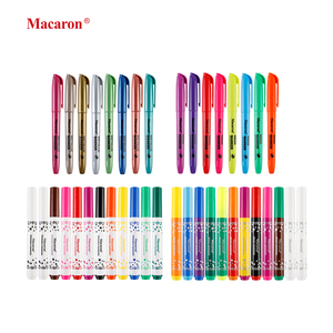 Macaron Hot Bán 12 Gói Bút Đánh Dấu Có Thể xóa được Nhanh Chóng Máy Sấy Màu Sắc rực rỡ Màu Sắc Trơn Trơn-Độc Hại Sơn Bút Đánh Dấu Cho Trẻ Em - Product Image 6