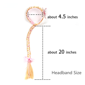 Frozen Princess Wig <span class=keywords><strong>trecce</strong></span> fasce per capelli <span class=keywords><strong>da</strong></span> principessa per bambini Clip per capelli con fiocco di neve per ragazze adorabili accessori per capelli per bambini - Product Image 2