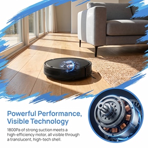 Smart WiFi Robot Vacuum <b>Cleaner</b>, App-Controlled, 120Min Runtime for Hard <b>Floors</b> & Pet Hair - Product Image 6