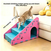 Rampe d'accès tout-en-un en feutre pour chats et chiens - Escalier d'aide au lit pour chiens âgés, détachable et lavable, pour usage intérieur