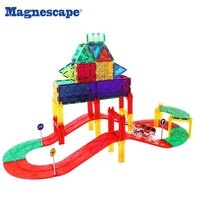 Magnescape 80 pièces Jouets de construction magnétiques éducatifs avec figurines d'action