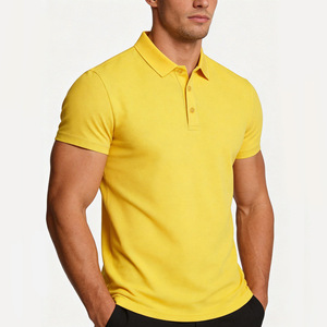 Polo promotionnel uni à manches courtes en polyester respirant, vêtement de travail, activité de groupe, logo personnalisé, taille européenne - Product Image 3