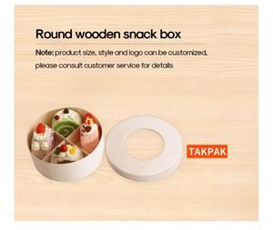 Boîte à lunch en bois biodégradable plateau d'assiette récipient alimentaire sûr planches de charcuterie assiette en bois - Product Image 6