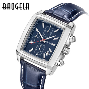 นาฬิกาข้อมือผู้ชาย <span class=keywords><strong>Baogela</strong></span> 22607 แบบดรอปชิป OEM สายหนังแท้ ดีไซน์สวยงาม กันน้ำ พร้อมโครโนมิเตอร์ มีสินค้าในสต็อก เหมาะสำหรับธุรกิจ - Product Image 1