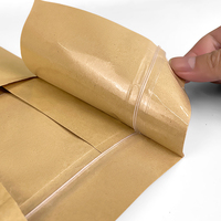 Sachet Doypack en papier kraft à fond plat avec fermeture éclair refermable et logo personnalisé pour l'emballage de café, thé, snacks et aliments en détail