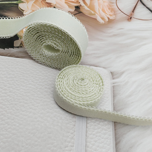 Custom Picot Edge Jacquard Elastic <b>Webbing</b> Band 1.6cm Custom Elastic Band for Underwear Band high Quality Nylon Ribbon Logo - Product Image 2