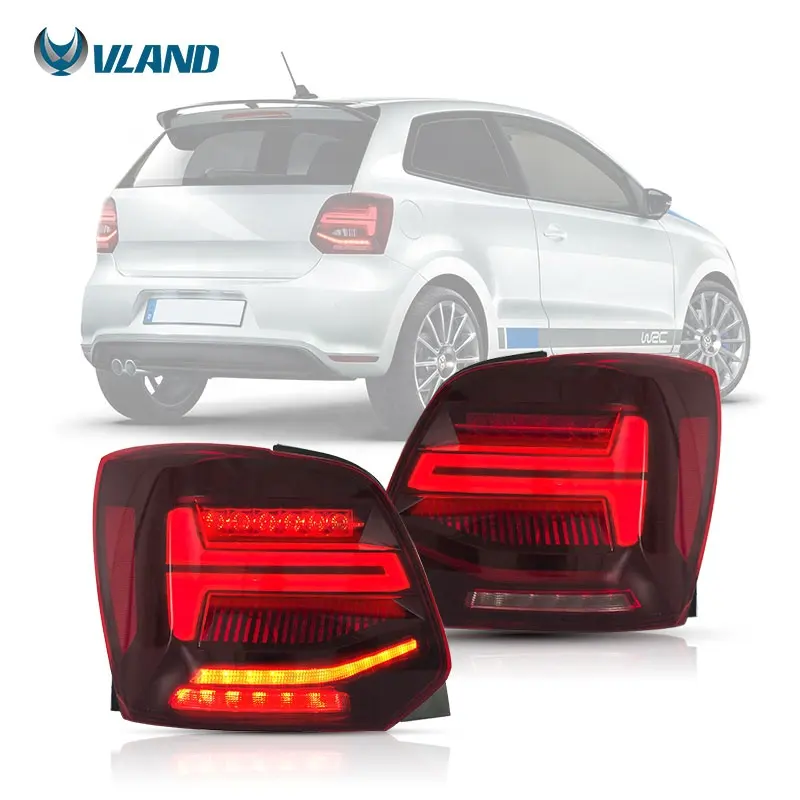 VLAND Factory Großhandel Rücklichter für VW Polo 2011-2017 Heck leuchte Teil Blinker mit sequentiellem Rücklicht Zubehör