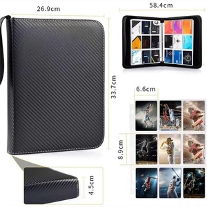 Album de cartes Pokémon personnalisé transfrontalier en PU sergé à 9 compartiments, pochette double face avec porte-cartes en papier détachable - Product Image 1