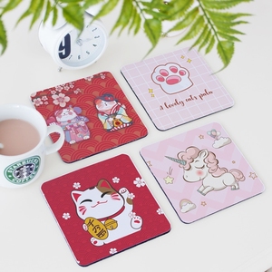 High Quality Classic Personalized Square MDF Coasters with Sublimation Printing Eco-Friendly and Reusable for Drinks