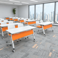 Table de conférence mobile pliable avec roulettes, bureau de formation pliable pour salle de réunion, mobilier de bureau moderne