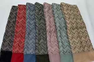 Tela de tul con encaje y pedrería geométrica color <span class=keywords><strong>rosa</strong></span> polvo para vestido de boda, noche, graduación o <span class=keywords><strong>fiesta</strong></span>. - Product Image 2