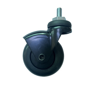 Roue industrielle pivotante de 3 pouces avec frein, roue en caoutchouc à noyau en fer massif, roue de poussée pour machines - Product Image 4