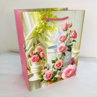 Sacs cadeaux en papier écologiques de qualité supérieure, couleur ivoire, avec laminage, pour bijoux, chocolats, bougies et surprises romantiques
