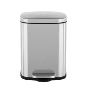 Hot Sales Kitchen Stainless Steel Dustbin 50 Liter 13 Gallon Trash Can with Lid