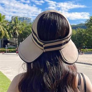 หมวกปีกกว้างสำหรับฤดูร้อน ป้องกันแสงแดด ระบายอากาศได้ดี พับเก็บได้ เหมาะสำหรับกิจกรรมกลางแจ้ง ชายหาด ท่องเที่ยว สไตล์ผู้หญิง - Product Image 4