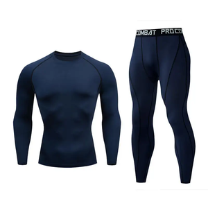 Set di Compressione da Allenamento per Uomo, <span class=keywords><strong>Maglia</strong></span> a Maniche Lunghe <span class=keywords><strong>e</strong></span> <span class=keywords><strong>Pantaloni</strong></span>, Intimo Termico, Strato Base Atletico - Product Image 6