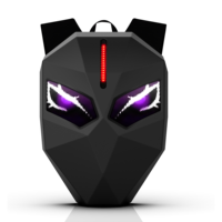 Sac à dos LED pour motard avec affichage dynamique des yeux, bandoulière arquée et fermeture éclair pour les motards