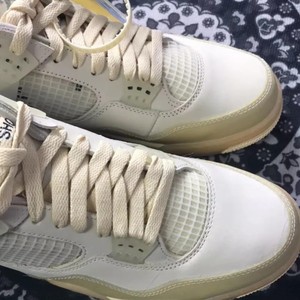 Baskets de basketball montantes de haute qualité, style 4s, couleur beige <span class=keywords><strong>voile</strong></span>, en daim et maille respirante, couleur crème, chaussures de sport décontractées pour hommes - Product Image 6