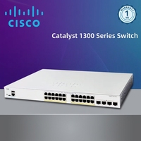 Switch Cisco Catalyst 1300 C1300-24P-4G de 24 Puertos Gigabit PoE de Escritorio, Administrado por Nivel 2, Nuevo y Sellado de Fábrica