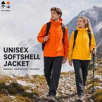 Veste softshell unisexe pour adultes, coupe-vent, résistante à l'eau, légère, à capuche, fermeture éclair, randonnée en plein air, trekking, logo personnalisé OEM