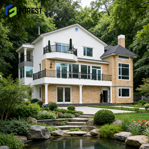 บ้านวิลล่าเหล็กเบาแบบกำหนดเอง พรีเมียม ปรับแต่งได้ตามต้องการ ได้รับการรับรองมาตรฐาน CE บ้านสำเร็จรูป โรงแรมกลางแจ้งแบบโมดูลาร์ - Product Image 1