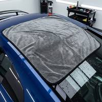 Custom Logo 40*40cm Professional 600GSM Twisted Loop Microfiber Car Wash Towel High Density Soft Auto Care Cleaning Drying Cloth