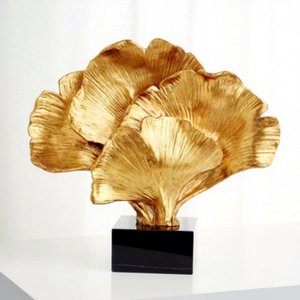 Escultura Decorativa Moderna Hecha a Mano en Aluminio Fundido de Primera Calidad, Totalmente Chapada en Oro, con Detalles Intrincados y Duraderos - Product Image 1