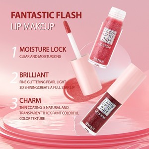Brillo Labial Mineral <span class=keywords><strong>de</strong></span> Larga Duración, Brillo Intenso, Lápiz Labial Líquido Impermeable con Ácido Hialurónico - Product Image 3