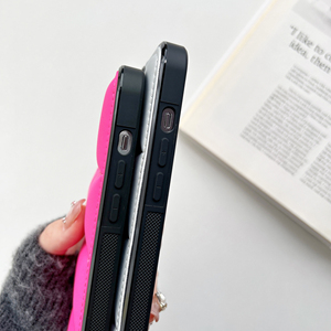 Custodia 3D Effetto Morbido Imbottita in Cotone per <span class=keywords><strong>iPhone</strong></span> 15 14 13 12 <span class=keywords><strong>11</strong></span> <span class=keywords><strong>Pro</strong></span> Max, <span class=keywords><strong>Cover</strong></span> Invernale Stile Piumino con Logo Personalizzato - Product Image 3