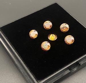 Fabriek Groothandel 1ct <span class=keywords><strong>Moissanite</strong></span> Stenen Mokka 4823 # Russische Cut Round <span class=keywords><strong>Moissanite</strong></span> Vvvs Colored <span class=keywords><strong>Moissanite</strong></span> - Product Image 4