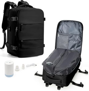 Nouveau <span class=keywords><strong>sac</strong></span> à dos de voyage en nylon géométrique à pompe à air, étanche et extensible, 18x14x8 pouces, pour bagages personnels - Product Image 1