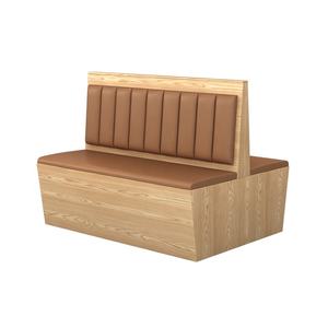 आधुनिक लकड़ी फास्ट फूड रेस्तरां बूथ बैठने कॉफी की दुकान फर्नीचर सोफा सेट - Product Image 4