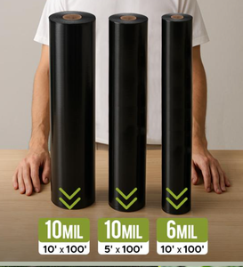 4 Mil /6 Mil 20' X 100' <strong>Plastic</strong> Construction Film Poly <strong>Sheeting</strong> Polythene Film <strong>on</strong> <strong>Roll</strong> for Builder - Product Image 5