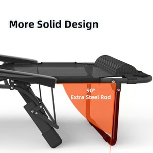 Chaise <span class=keywords><strong>de</strong></span> plage pliante Teslin en acier réglable et portable à double usage pour l'extérieur Chaise longue inclinable pour le soleil - Product Image 6
