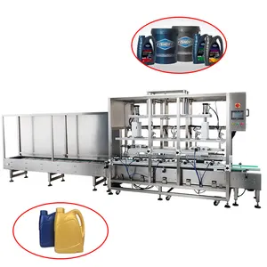 Complete Weighing Filling Line For Lubricating Oil Automotive Urea And Pesticides 5 Head Automatic Filling System