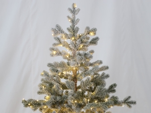 2026 New Design Flocked Pure PE <b>Christmas</b> Tree With Snow Covered Branches & Warm <b>LED</b> Lights Ideal for Indoor Holiday <b>Decor</b> - Product Image 2