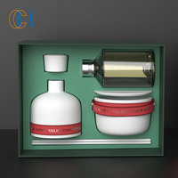 Bougeoir en céramique de luxe CH Décoration de la maison Bougies Ensembles de diffuseurs de bougies parfumées en céramique de marque privée personnalisée