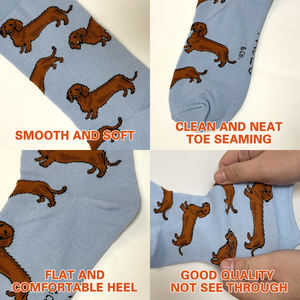 Chaussettes habillées unisexes personnalisées neuves, lignes jacquard, qualité <span class=keywords><strong>beige</strong></span>, nouvelles chaussettes en coton pour Noël - Product Image 3