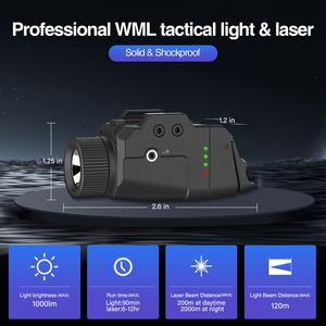 Lampe tactique DK-9050L 6X avec corps en polymère, rechargeable par USB, avec interrupteurs avant et arrière haute et basse intensité - Product Image 5