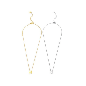 Collana in acciaio inossidabile con ciondolo a H monofacciale da 1 cm per donna, accessorio gioiello - Product Image 2