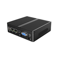 Mini PC de control industrial todo en uno, sin ventilador, a prueba de polvo, puerto de red dual, host de microordenador integrado, pantallas de oficina de baja potencia