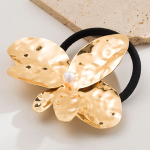 Nouvelles Tendances : Accessoires <span class=keywords><strong>Cheveux</strong></span> <span class=keywords><strong>Femme</strong></span> – Élastique à <span class=keywords><strong>Cheveux</strong></span> Personnalisé en Plaqué Or et Argent avec Fleur et Perle pour <span class=keywords><strong>Queue</strong></span> <span class=keywords><strong>de</strong></span> <span class=keywords><strong>Cheval</strong></span> - Product Image 6