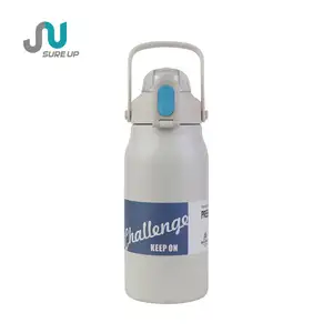 Gobelet bouteille d'eau avec paille flacon thermique en acier inoxydable bouteille de boisson