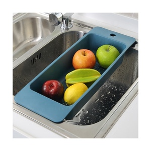 Creative House Kitchen Sinks Organizer Soap Sponge Holder Sink Drain Rack Storage Basket Telescopic Sink Shelf