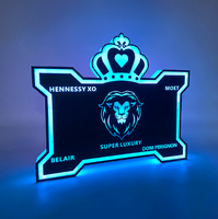 Presentador de Botellas VIP Digital LED Programable, Moderno, de Acrílico, con APP, Letrero con Mensaje Personalizable, Soporte para Exhibición de Vino para Fiestas