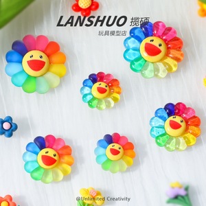 Lanshuo Resin Flower Craft Duck Face Keychain DIY Jewelry Set Home Decoration Artistic - Product Image 1